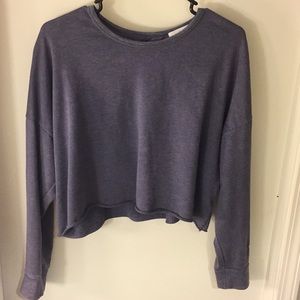 Crop Top Sweatshirt with KeyHole Back